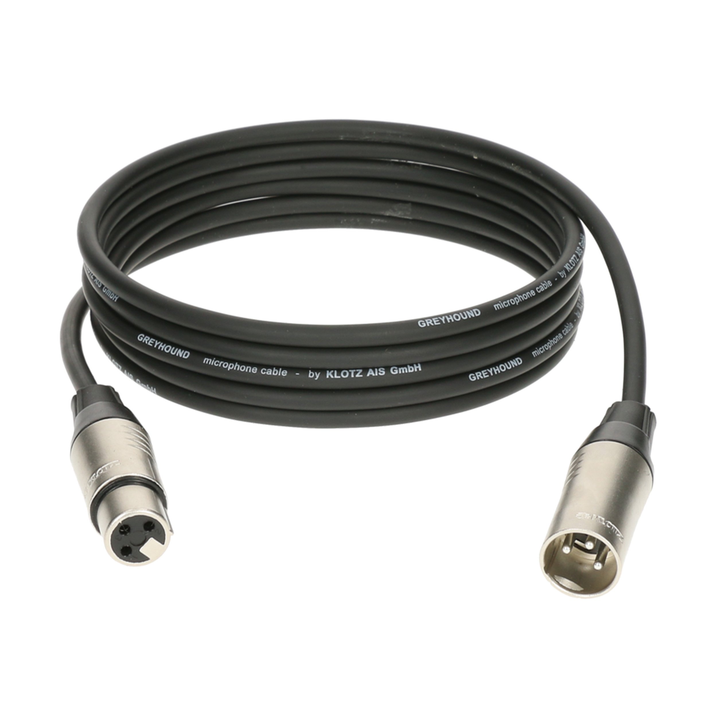 Klotz GRG1FM02.0 - 3 Pin Male XLR to 3 Pin Female XLR Greyhound Microphone Cable - 2m