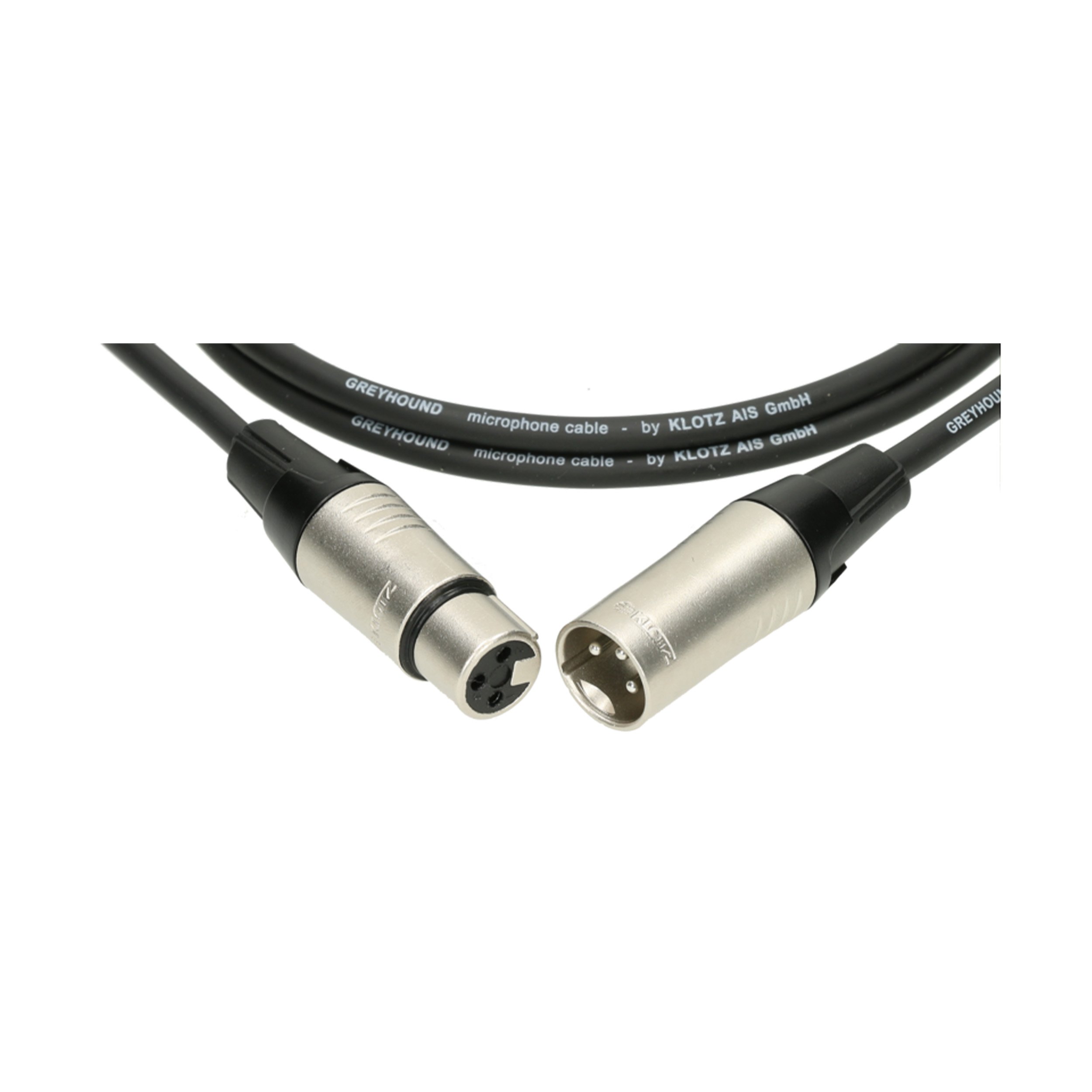 Klotz GRG1FM02.0 - 3 Pin Male XLR to 3 Pin Female XLR Greyhound Microphone Cable - 2m